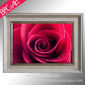 Pretty wall hanging picture red rose modern decoration flower oil painting big size